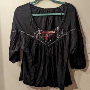 Embroidered Free People Top New